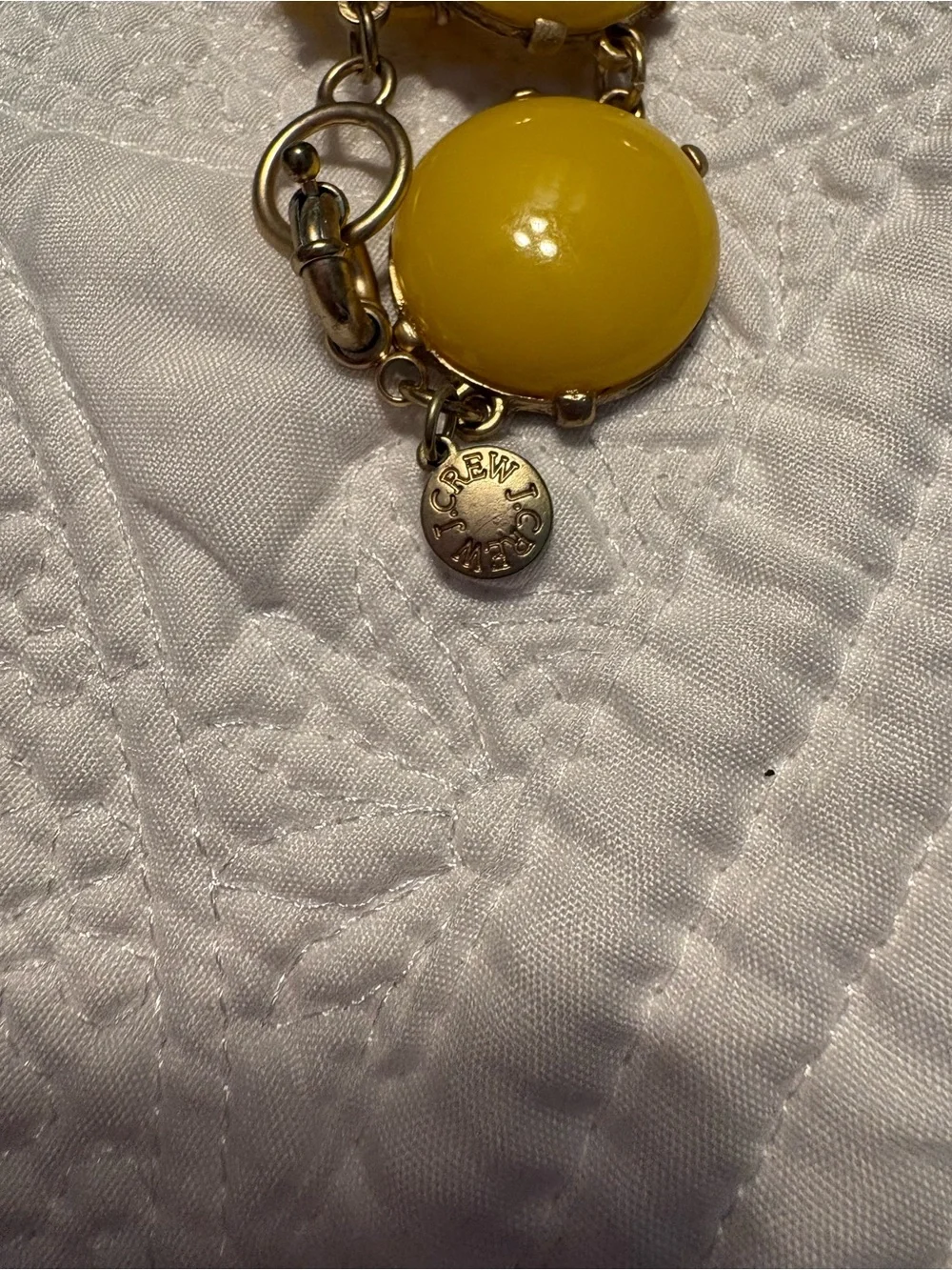 J.Crew Bracelet Bundle Yellow Resin Statement Bracelet Aqua Beaded Bracelet